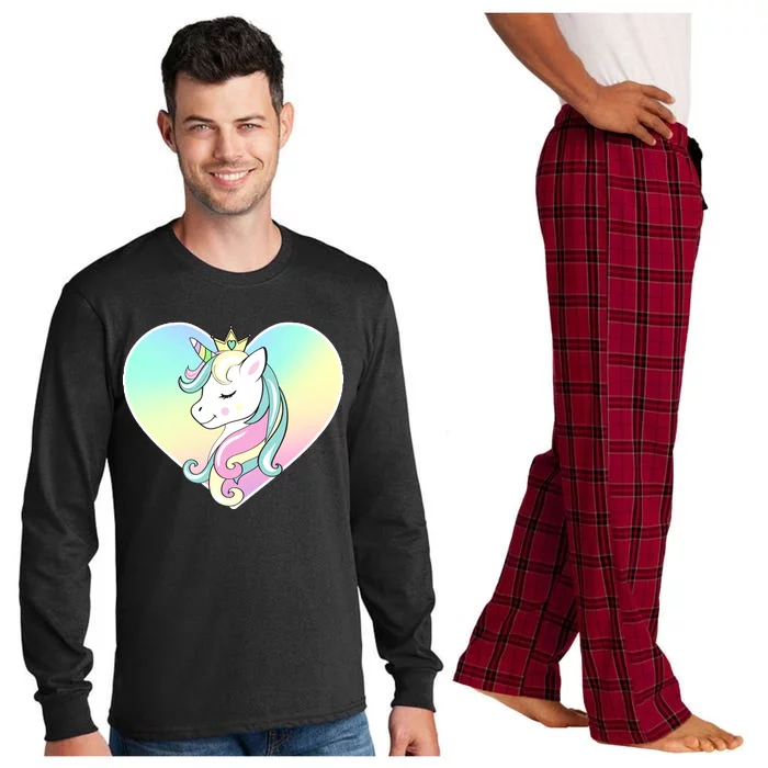 Rainbow Unicorn Heart Long Sleeve Pajama Set