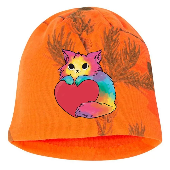 Rainbow Valentine Kitten Kati - Camo Knit Beanie