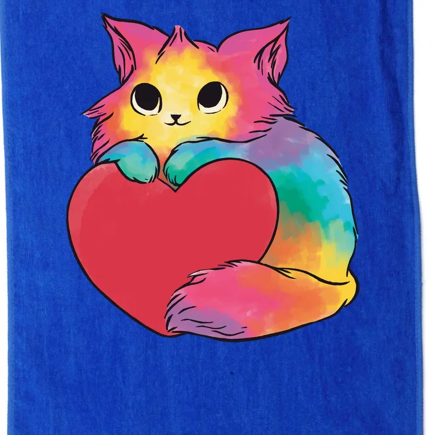 Rainbow Valentine Kitten Platinum Collection Golf Towel