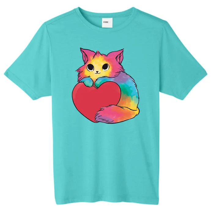 Rainbow Valentine Kitten ChromaSoft Performance T-Shirt