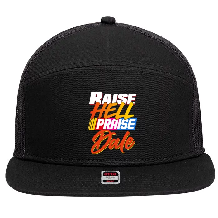 Raise Hell Praise Dale 7 Panel Mesh Trucker Snapback Hat