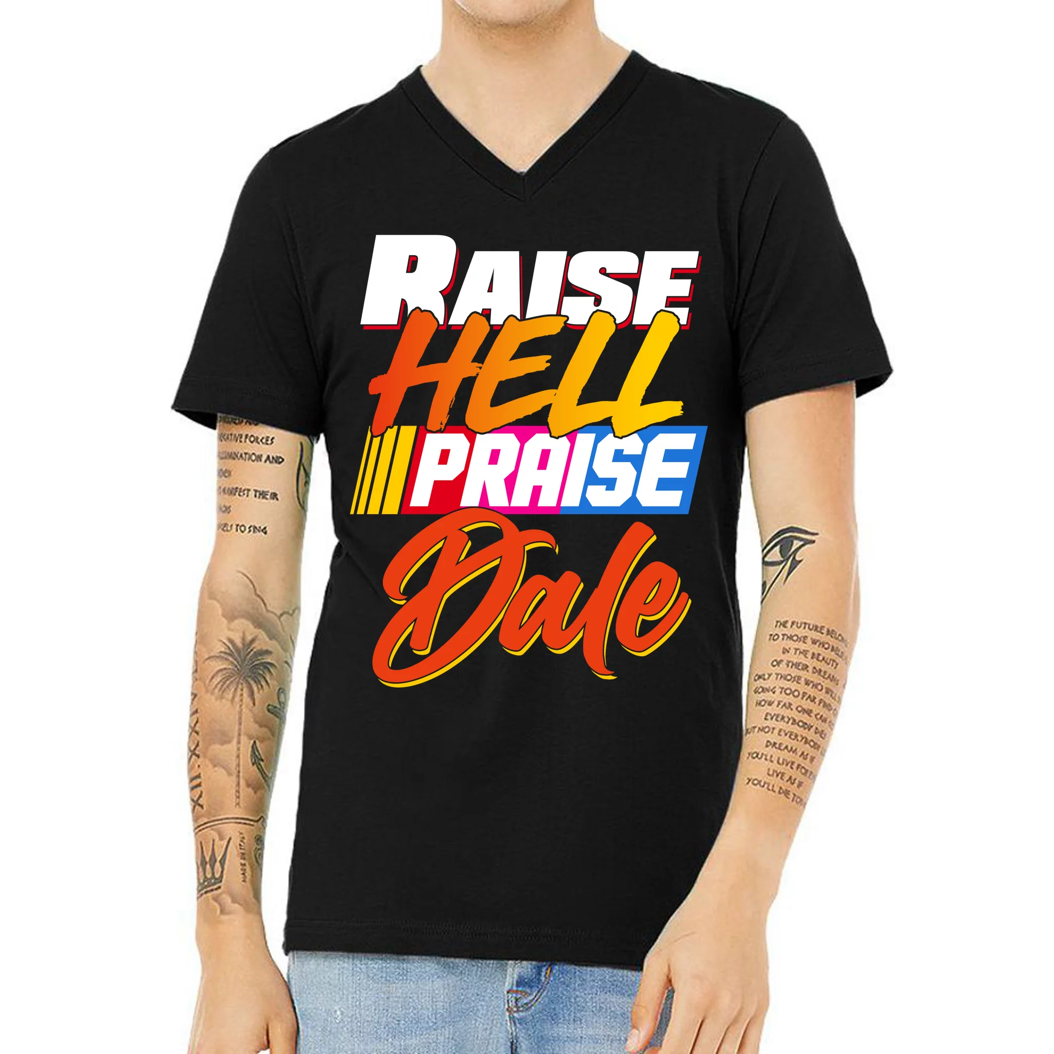 Raise Hell Praise Dale V-Neck T-Shirt