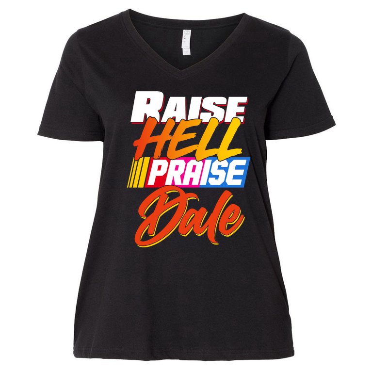 Raise Hell Praise Dale Women's V-Neck Plus Size T-Shirt
