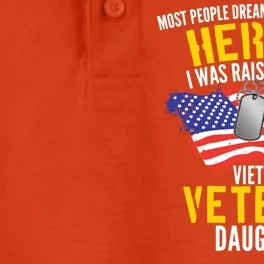 Raised By My Hero Proud Vietnam Veterans Daughter Dry Zone Grid Performance Polo