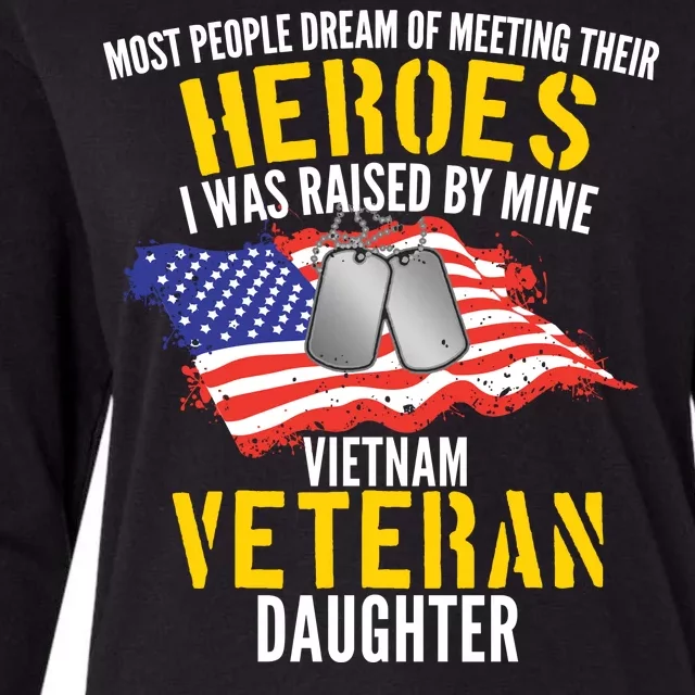 Raised By My Hero Proud Vietnam Veterans Daughter Womens Cotton Relaxed Long Sleeve T-Shirt