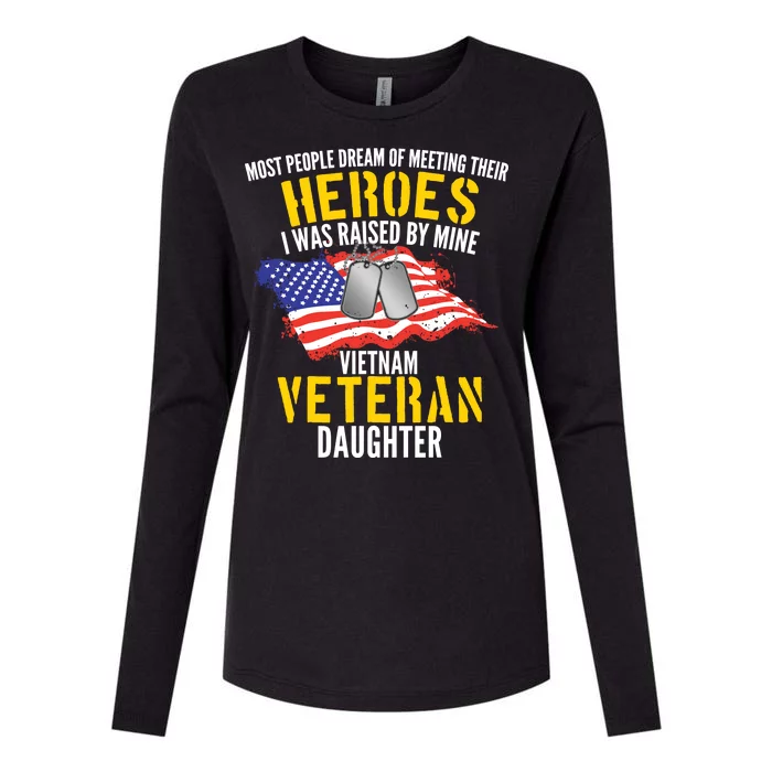 Raised By My Hero Proud Vietnam Veterans Daughter Womens Cotton Relaxed Long Sleeve T-Shirt