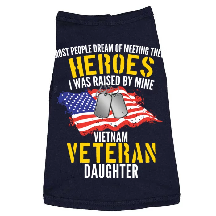 Raised By My Hero Proud Vietnam Veterans Daughter Doggie Tank