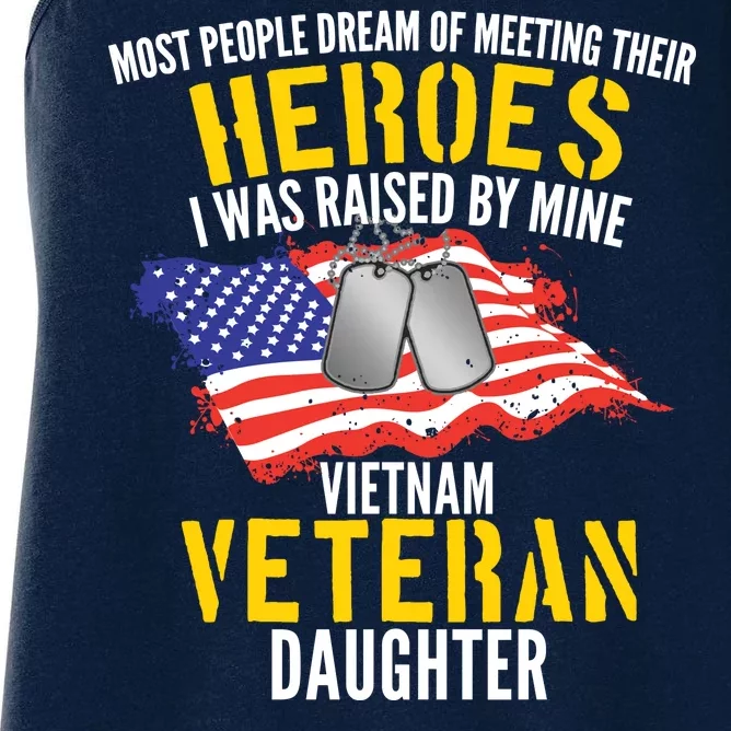 Raised By My Hero Proud Vietnam Veterans Daughter Women's Racerback Tank