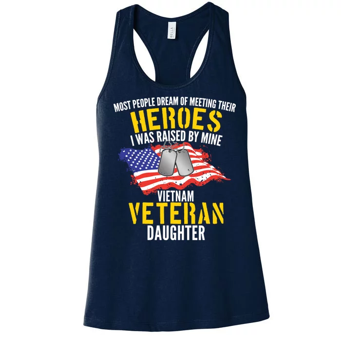 Raised By My Hero Proud Vietnam Veterans Daughter Women's Racerback Tank