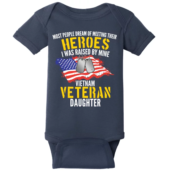 Raised By My Hero Proud Vietnam Veterans Daughter Baby Bodysuit