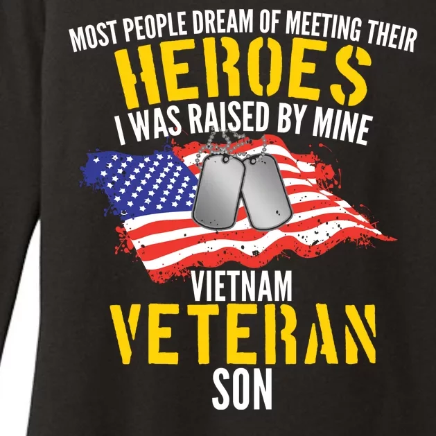 Raised By My Hero Proud Vietnam Veterans Son Womens CVC Long Sleeve Shirt