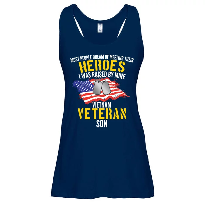 Raised By My Hero Proud Vietnam Veterans Son Ladies Essential Flowy Tank