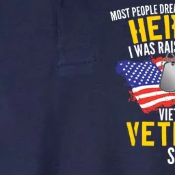 Raised By My Hero Proud Vietnam Veterans Son Softstyle Adult Sport Polo