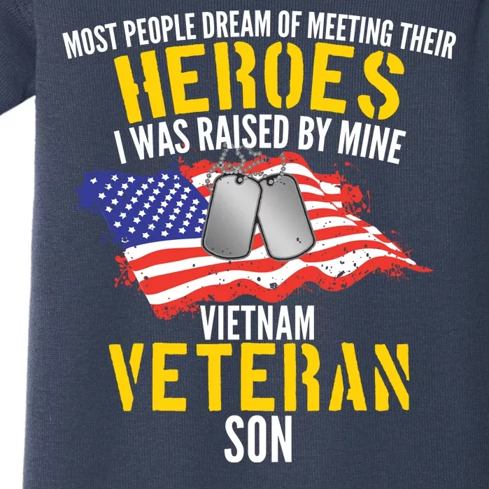 Raised By My Hero Proud Vietnam Veterans Son Baby Bodysuit