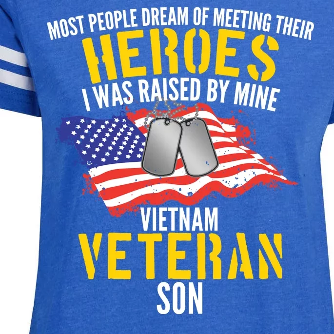 Raised By My Hero Proud Vietnam Veterans Son Enza Ladies Jersey Football T-Shirt