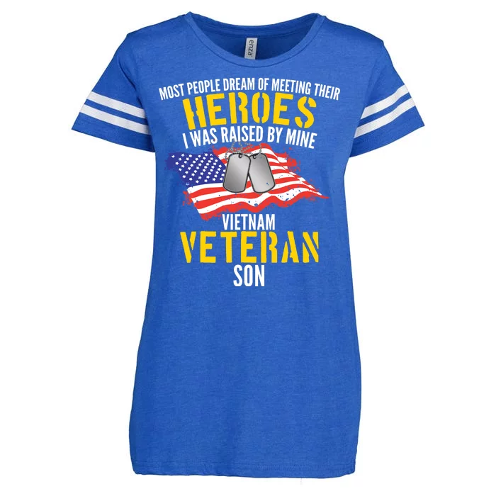 Raised By My Hero Proud Vietnam Veterans Son Enza Ladies Jersey Football T-Shirt