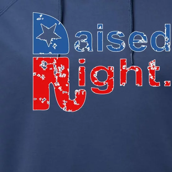 Raised Right Republican Logo Performance Fleece Hoodie