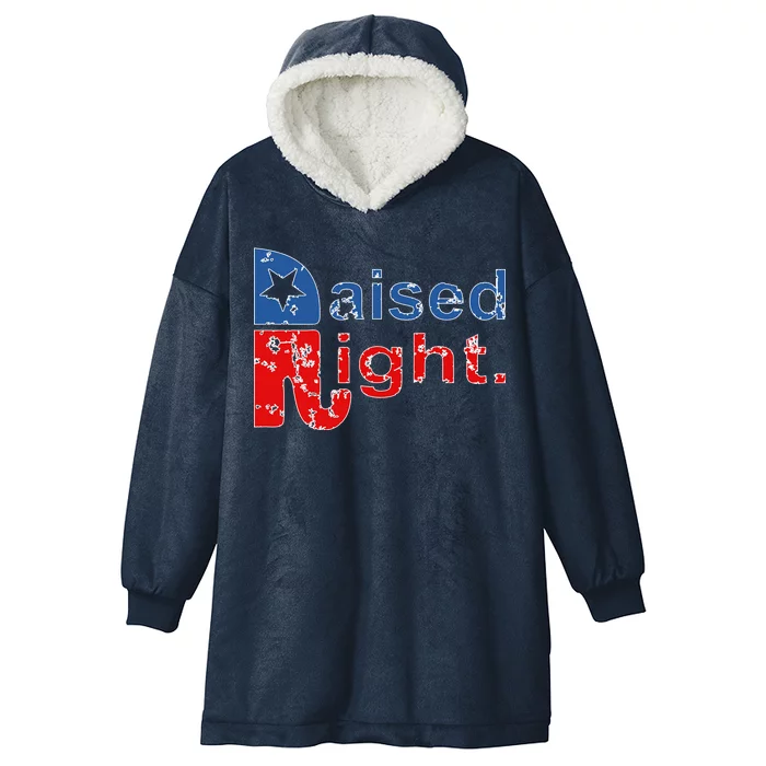 Raised Right Republican Logo Hooded Wearable Blanket