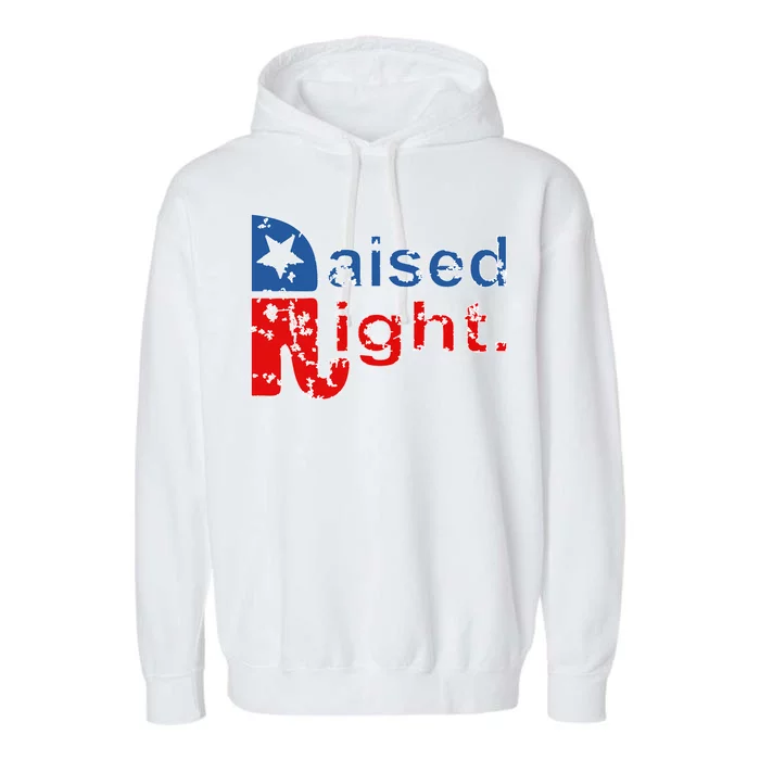 Raised Right Republican Logo Garment-Dyed Fleece Hoodie