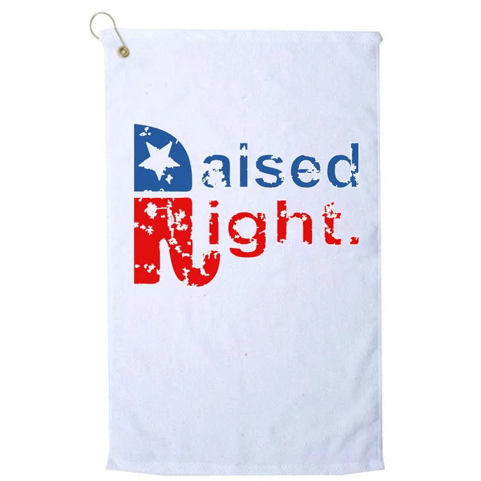 Raised Right Republican Logo Platinum Collection Golf Towel