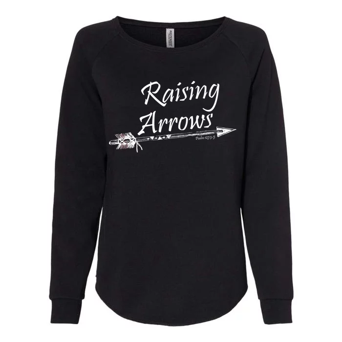 Raising Arrows Christian Psalm 127:3-5 Womens California Wash Sweatshirt