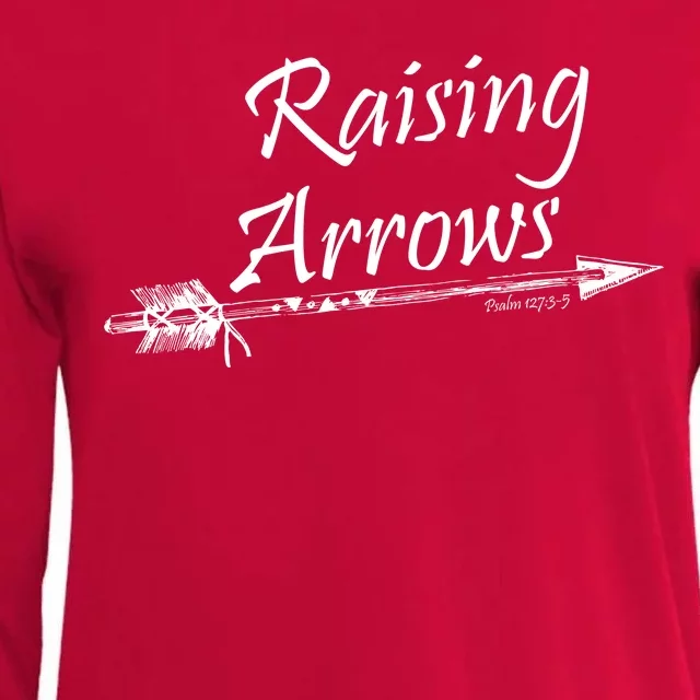 Raising Arrows Christian Psalm 127:3-5 Womens Cotton Relaxed Long Sleeve T-Shirt