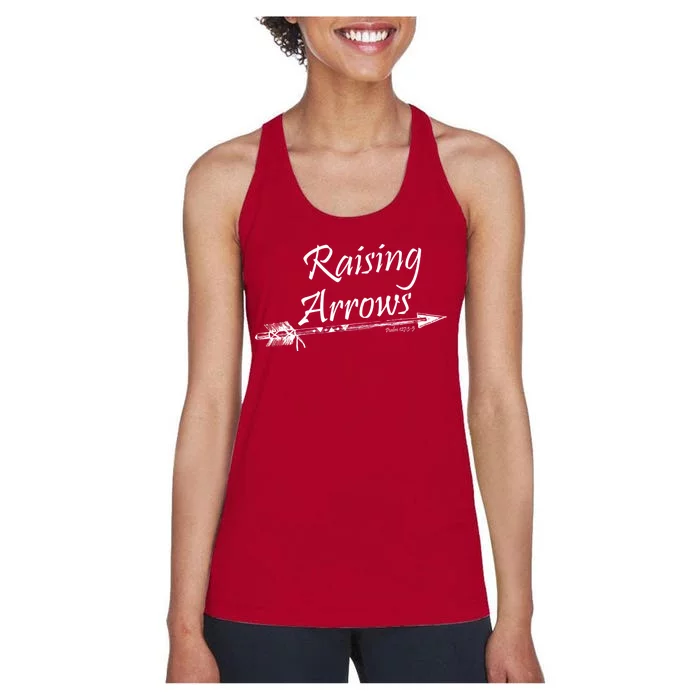 Raising Arrows Christian Psalm 127:3-5 Women's Racerback Tank