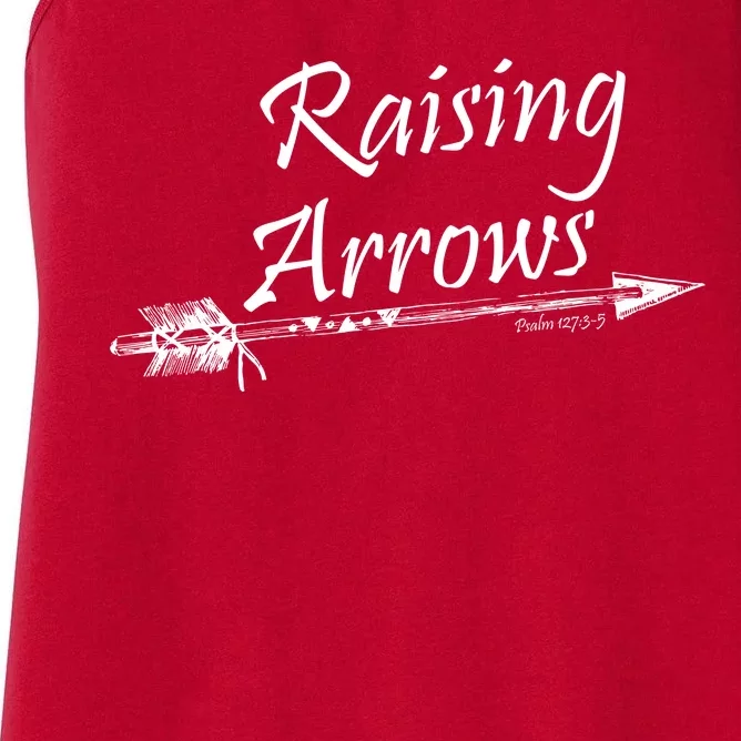 Raising Arrows Christian Psalm 127:3-5 Women's Racerback Tank