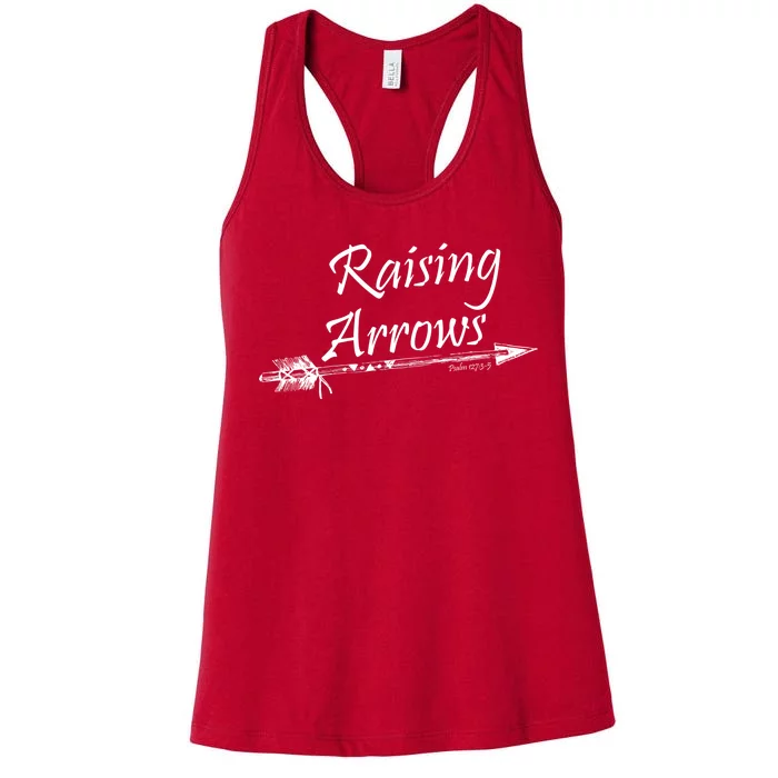 Raising Arrows Christian Psalm 127:3-5 Women's Racerback Tank