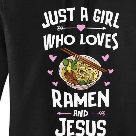 Ramen And Jesus Anime Gift Women's Pullover Hoodie