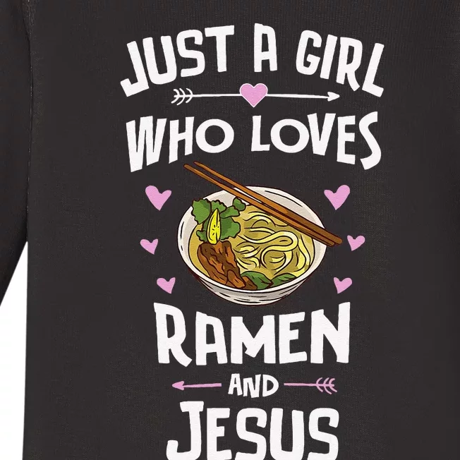 Ramen And Jesus Anime Gift Baby Long Sleeve Bodysuit