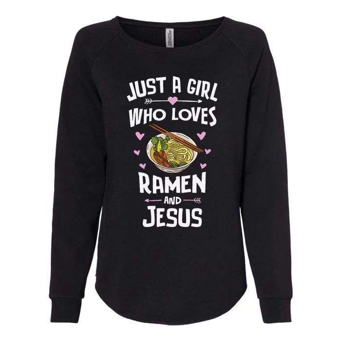 Ramen And Jesus Anime Gift Womens California Wash Sweatshirt