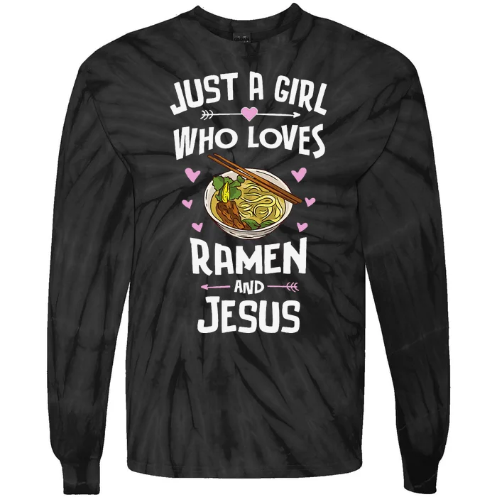 Ramen And Jesus Anime Gift Tie-Dye Long Sleeve Shirt