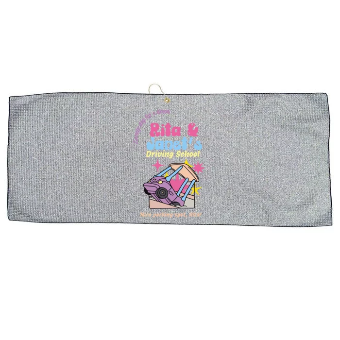 Rita And Janet Driving School Large Microfiber Waffle Golf Towel