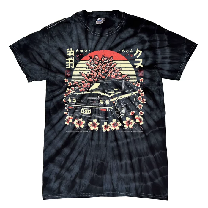 Retro Automotive Jdm Legend Tuning Car 34 Japan Car Tie-Dye T-Shirt