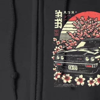 Retro Automotive Jdm Legend Tuning Car 34 Japan Car Full Zip Hoodie