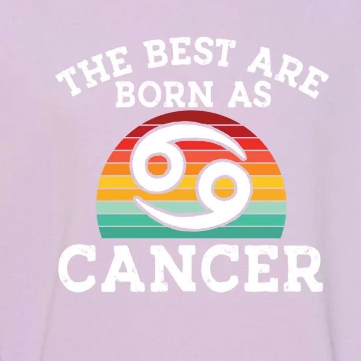 Retro Astrology June July Month Birthday Cancer Zodiac Sign Gift Garment-Dyed Sweatshirt