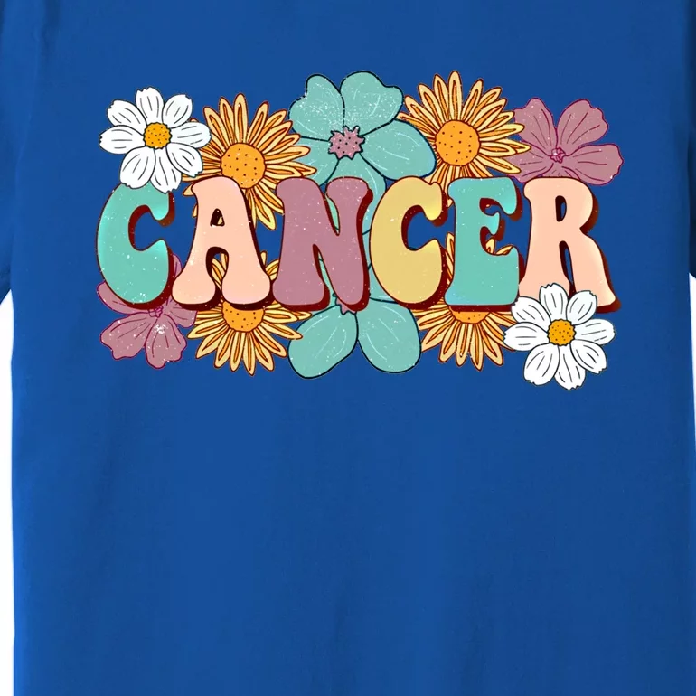 Retro Astrology June July Birthday Zodiac Sign Cancer Funny Gift Premium T-Shirt