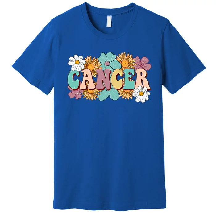 Retro Astrology June July Birthday Zodiac Sign Cancer Funny Gift Premium T-Shirt