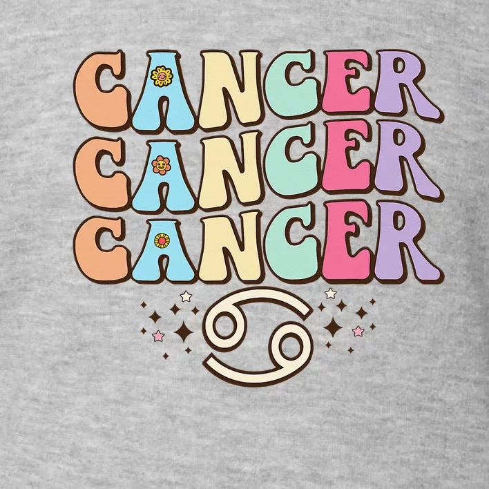 Retro Astrology June July month birthday Cancer Zodiac sign Toddler Sweatshirt