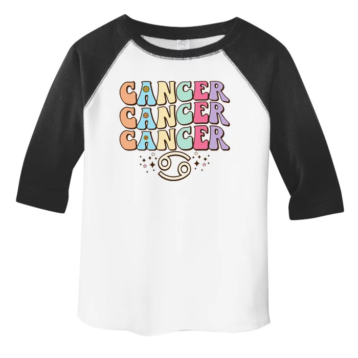 Retro Astrology June July month birthday Cancer Zodiac sign Toddler Fine Jersey T-Shirt