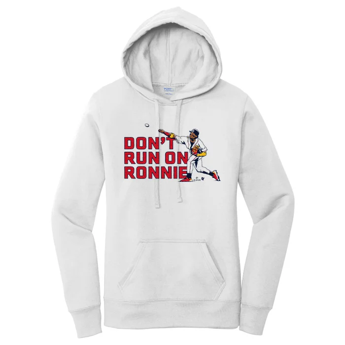 Ronald Acuña Jr Dont Run On Ronnie Atlanta Baseball Women's Pullover Hoodie