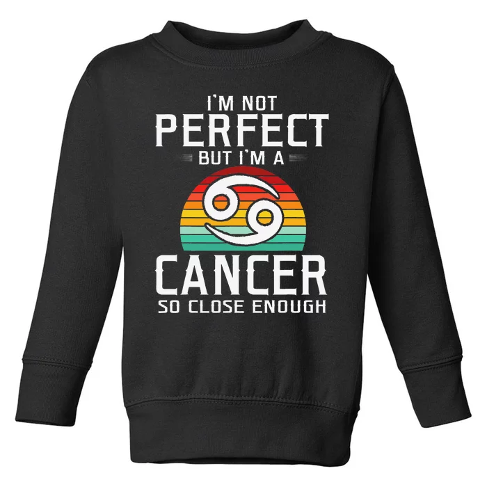 Retro Astrology June July month birthday Cancer Zodiac sign Toddler Sweatshirt