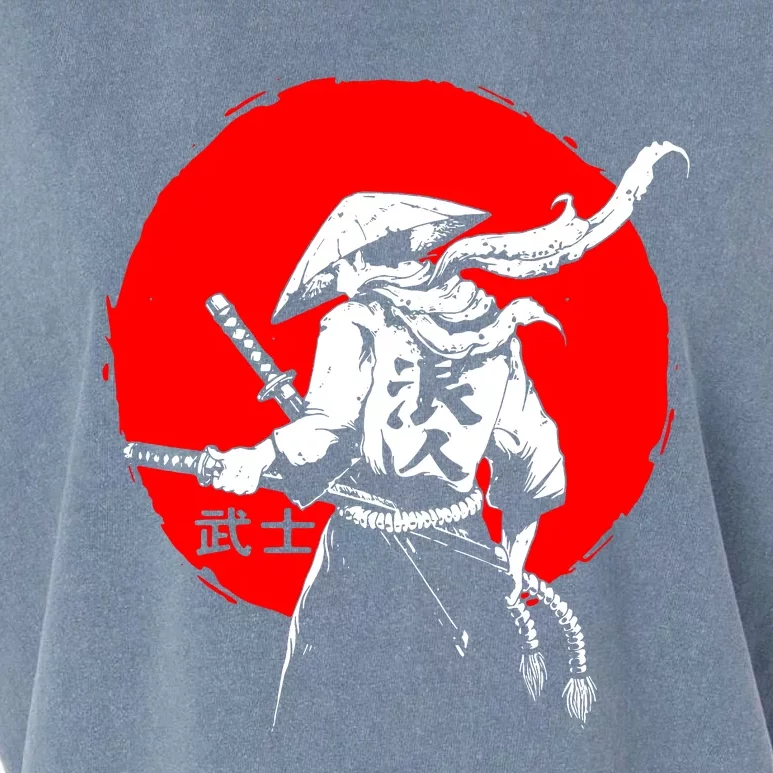 Retro Ancient Japan Samurai Warrior Tokyo Samurai Katana Garment-Dyed Women's Muscle Tee