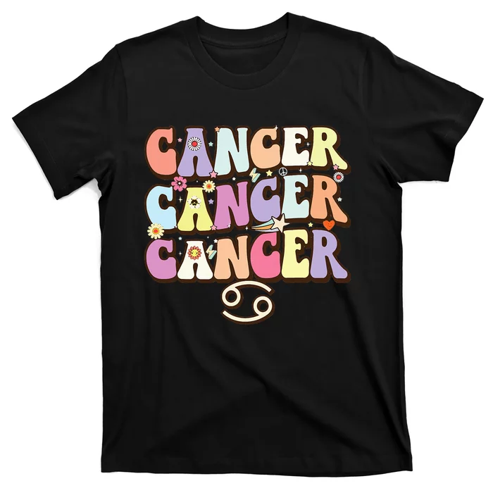 Retro Astrology June & July birthday Cancer Zodiac sign T-Shirt