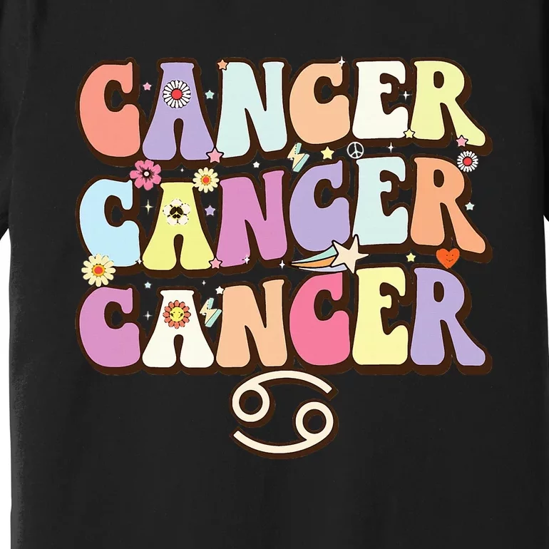 Retro Astrology June & July birthday Cancer Zodiac sign Premium T-Shirt