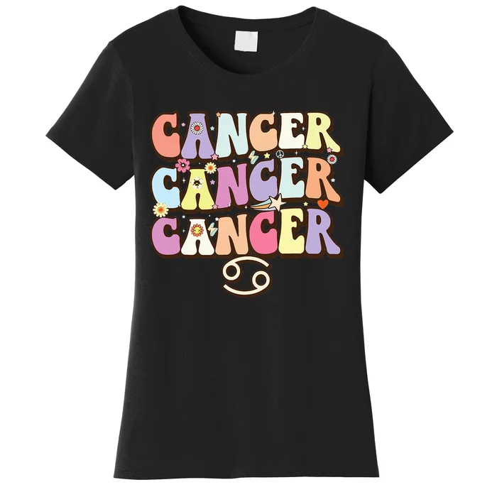 Retro Astrology June & July birthday Cancer Zodiac sign Women's T-Shirt