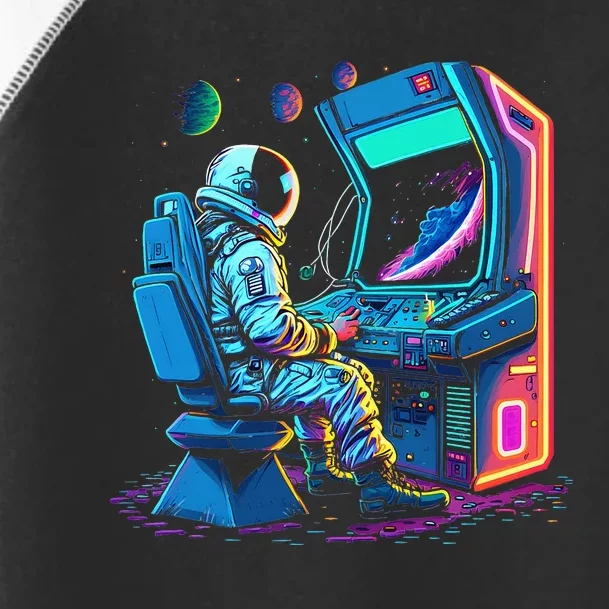 Retro Astronaut Jupiter Starship Game Spacestation Toddler Fine Jersey T-Shirt