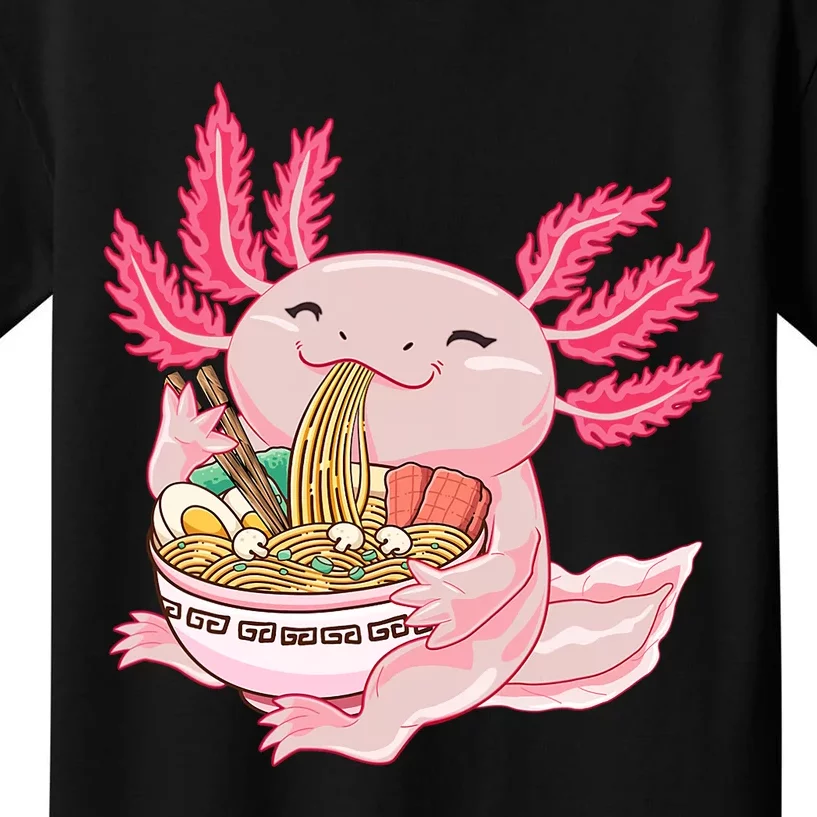 Ramen Axolotl Kawaii Anime Japanese Noddles Anime Girls Gift Kids T-Shirt