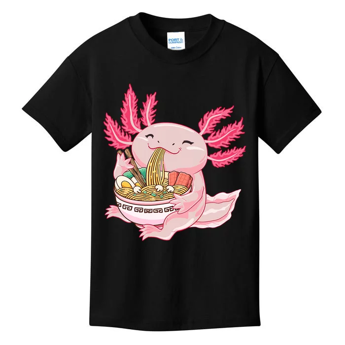 Ramen Axolotl Kawaii Anime Japanese Noddles Anime Girls Gift Kids T-Shirt